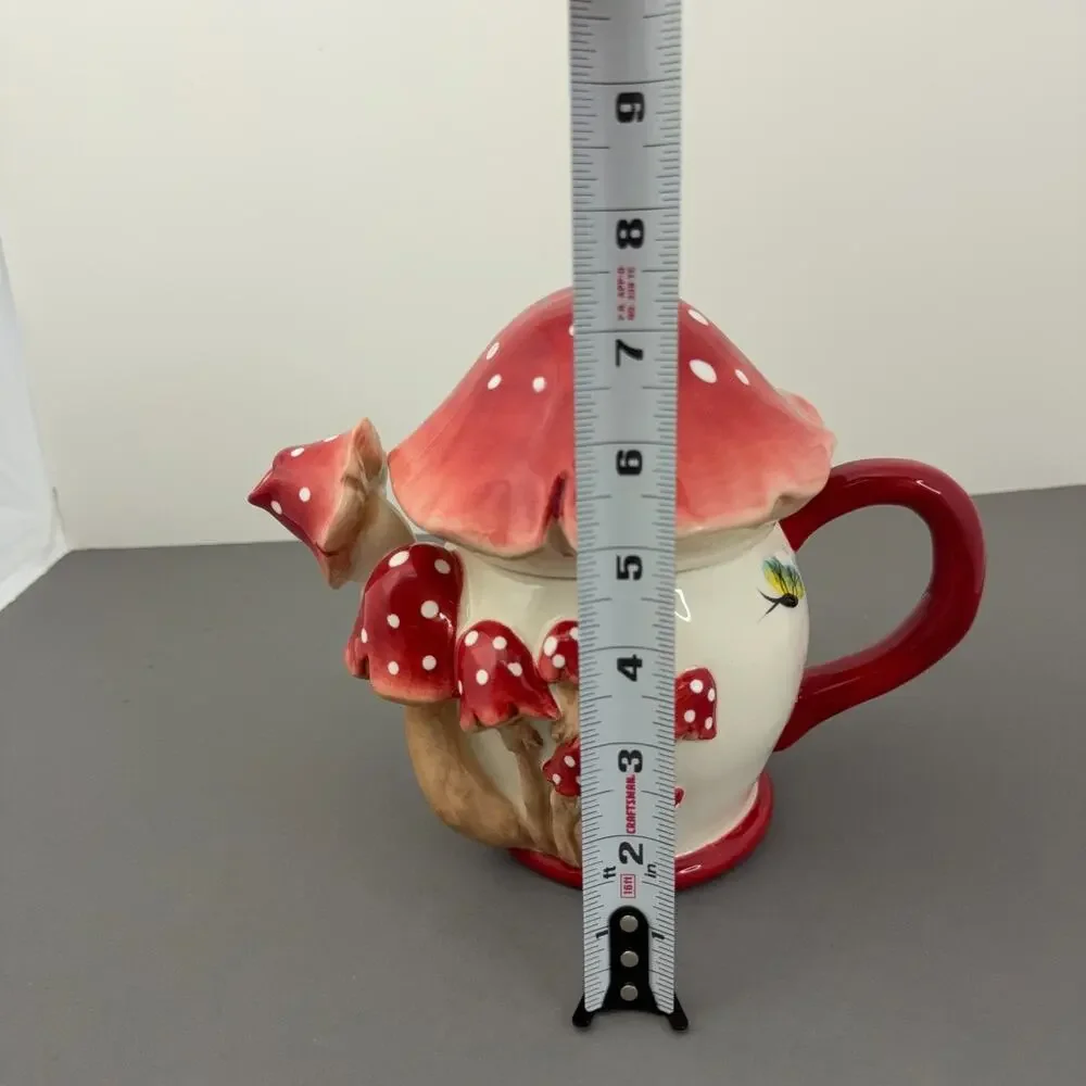 Mushroom Teapot Blue Sky Clayworks Ceramic Heather Goldminc 23524 Fairycore